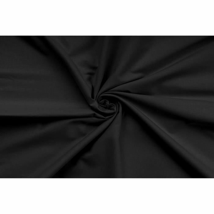 AUCUNE Juego de cama Negro de 100% algodón reforzado con funda nórdica y 2 fundas de almohada