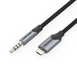 Vention Cable Audio BDGBH Micro-USB Macho a Jack 3.5mm Macho 2 Metros Negro