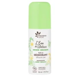 FLEURANCE NATURE Desodorante Verbena-Bergamota Roll-On 50Ml Eco sin sales de aluminio COSMOS ORGANIC