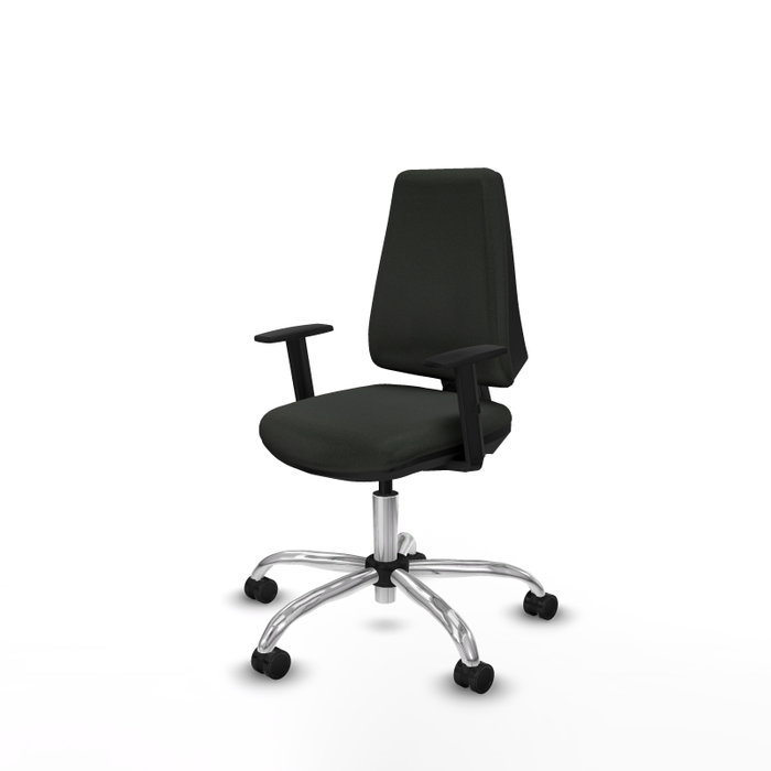 PIQUERAS Y CRESPO Silla de oficina Elche con mecanismo Contacto permanente básico y brazos 1D en Negro PIQUERAS Y CRESPO Silla de oficina Elche con mecanismo Contacto permanente básico y brazos 1D en Negro