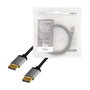 LogiLink Cable DisplayPort DP/M a DP/M 4K/60 Hz, 2 m, aluminio, negro/gris de 2 m