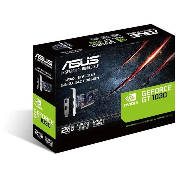Asus GeForce GT 1030 2 GB GDDR5 PCIe 3.0 de perfil bajo