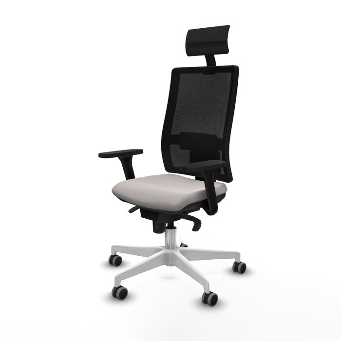 PIQUERAS Y CRESPO Silla de oficina Horna con mecanismo Sincro, Blanco y Negro PIQUERAS Y CRESPO Silla de oficina Horna con mecanismo Sincro, Blanco y Negro