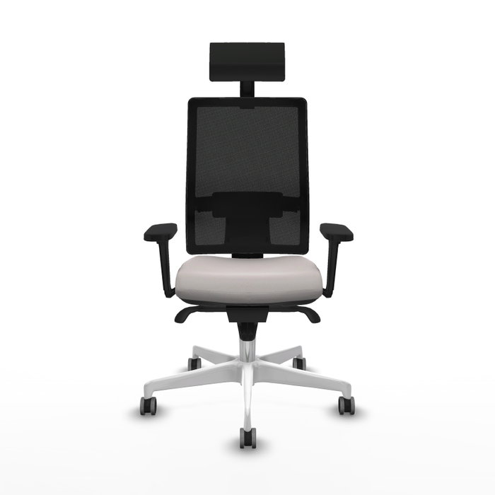 PIQUERAS Y CRESPO Silla de oficina Horna con mecanismo Sincro, Blanco y Negro PIQUERAS Y CRESPO Silla de oficina Horna con mecanismo Sincro, Blanco y Negro