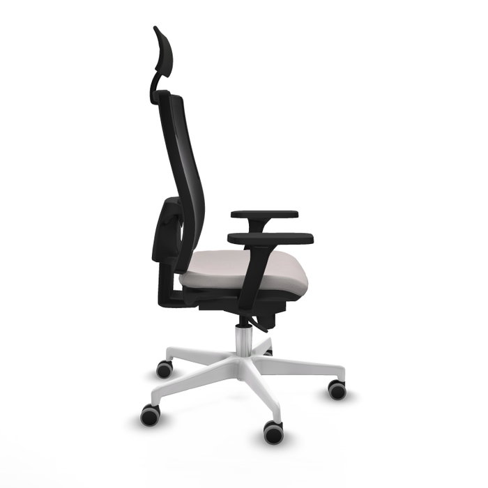 PIQUERAS Y CRESPO Silla de oficina Horna con mecanismo Sincro, Blanco y Negro PIQUERAS Y CRESPO Silla de oficina Horna con mecanismo Sincro, Blanco y Negro