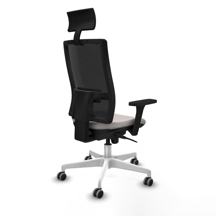 PIQUERAS Y CRESPO Silla de oficina Horna con mecanismo Sincro, Blanco y Negro PIQUERAS Y CRESPO Silla de oficina Horna con mecanismo Sincro, Blanco y Negro
