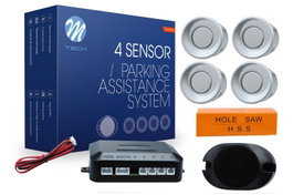 M-Tech Sensores de Aparcamiento CP7 con Zumbador - Plateado