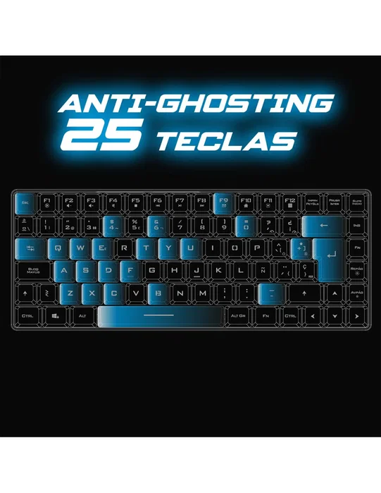 Spirit of Gamer Elite K70 RGB Inalámbrico Negro Español