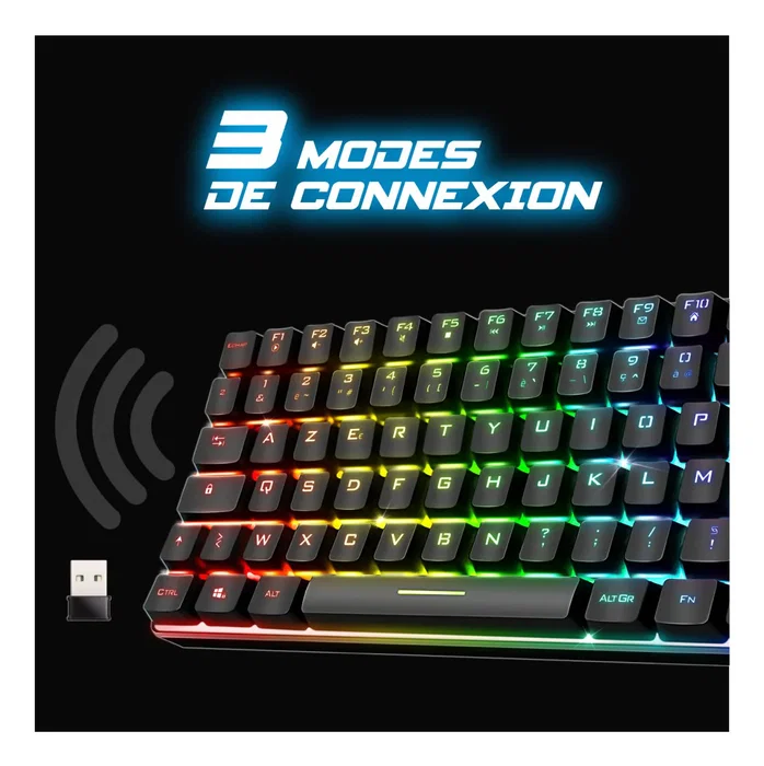 Spirit of Gamer Elite K70 RGB Inalámbrico Negro Español