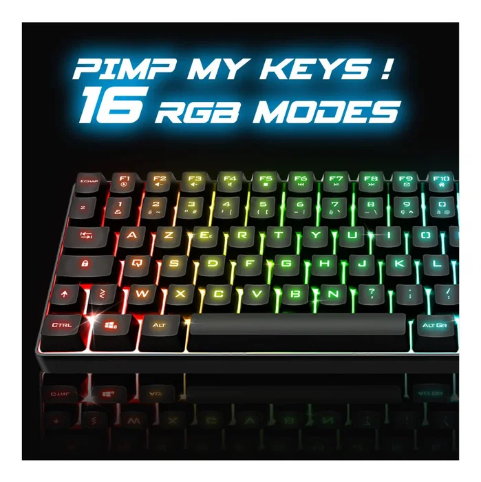 Spirit of Gamer Elite K70 RGB Inalámbrico Negro Español