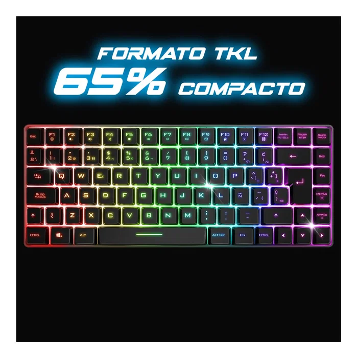 Spirit of Gamer Elite K70 RGB Inalámbrico Negro Español