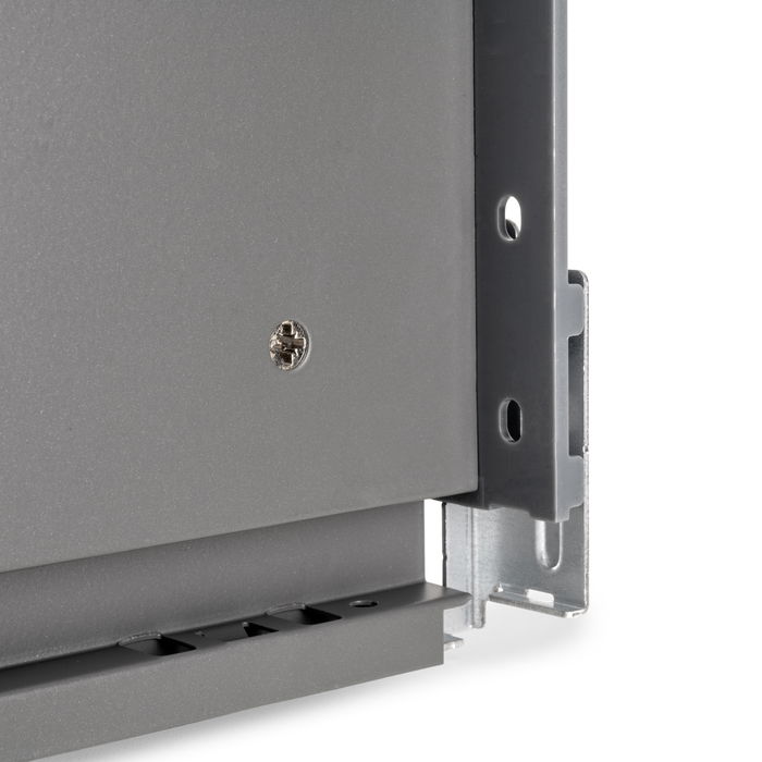 Emuca Cajón exterior Vertex con regulación 3D de altura 93mm, 40kg, espesor de tablero de 18mm, profundidad 350mm, Acero, Gris antracita