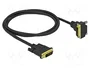 DeLOCK 85893 Cable DVI-D 24+1 de 1 m angulado, Negro