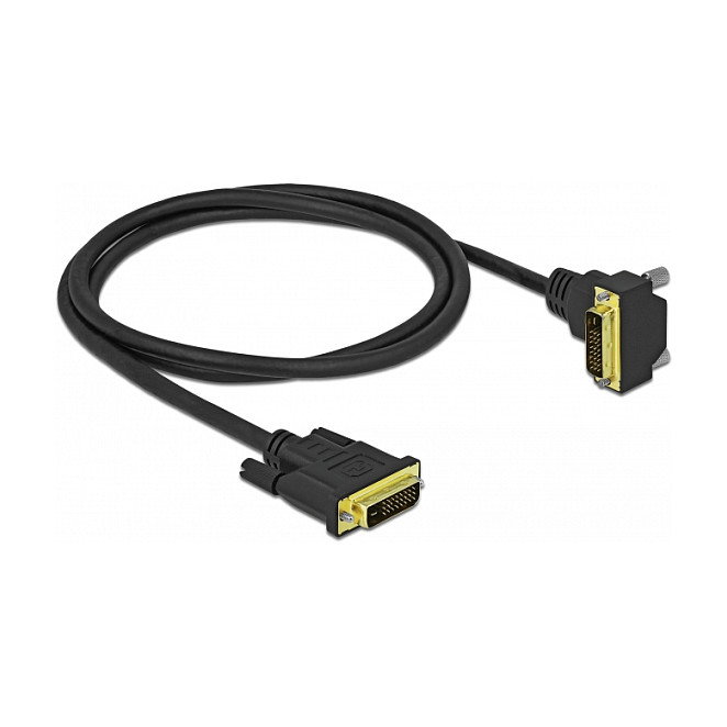DeLOCK 85893 Cable DVI-D 24+1 de 1 m angulado, Negro DeLOCK 85893 Cable DVI-D 24+1 de 1 m angulado, Negro