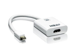 ATEN VC981 Convertidor Activo Mini DisplayPort a HDMI 4K, 3840x2160 @30Hz, 3D, Audio, Compatible con AMD Eyefinity