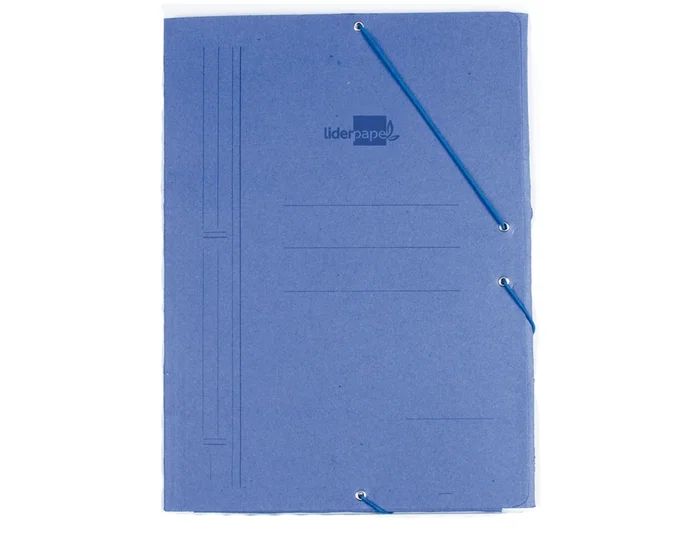 Liderpapel Carpeta Bolsa de Cartón Compacto Azul Octavo