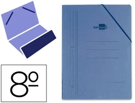 Liderpapel Carpeta Bolsa de Cartón Compacto Azul Octavo