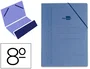 Liderpapel Carpeta Bolsa de Cartón Compacto Azul Octavo