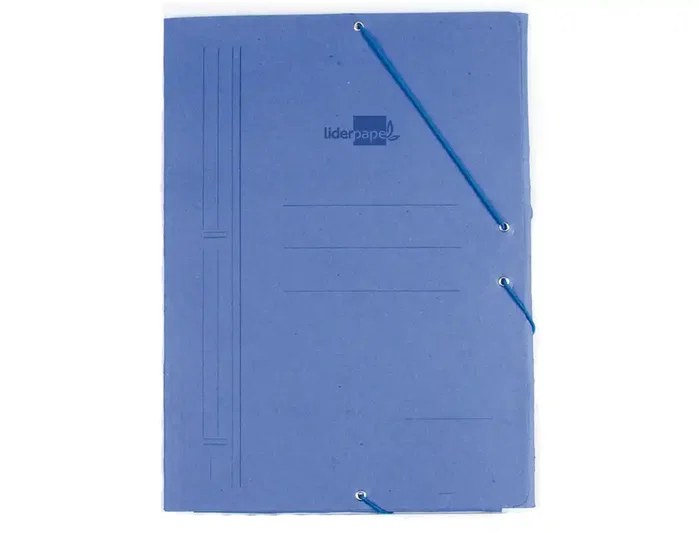 Liderpapel Carpeta Bolsa de Cartón Compacto Azul Octavo