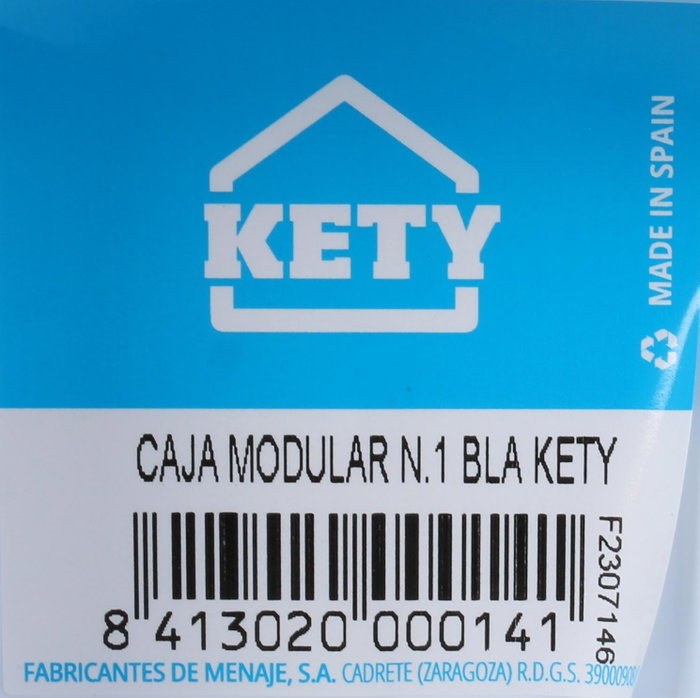 Inde Caja Ordenación Modular Kety 8 cm x 8 cm x 5,3 cm (36 Unidades)