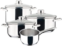 Magefesa Batería de cocina Dux 7 piezas de acero inoxidable