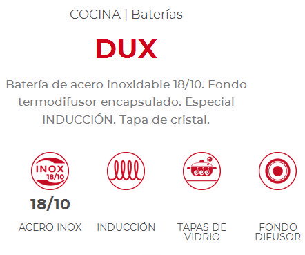 Magefesa Batería de cocina Dux 7 piezas de acero inoxidable Magefesa Batería de cocina Dux 7 piezas de acero inoxidable