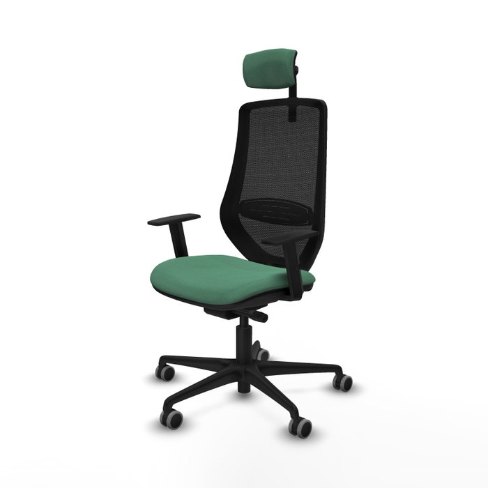PIQUERAS Y CRESPO Silla de oficina Mardos Verde esmeralda y Negro