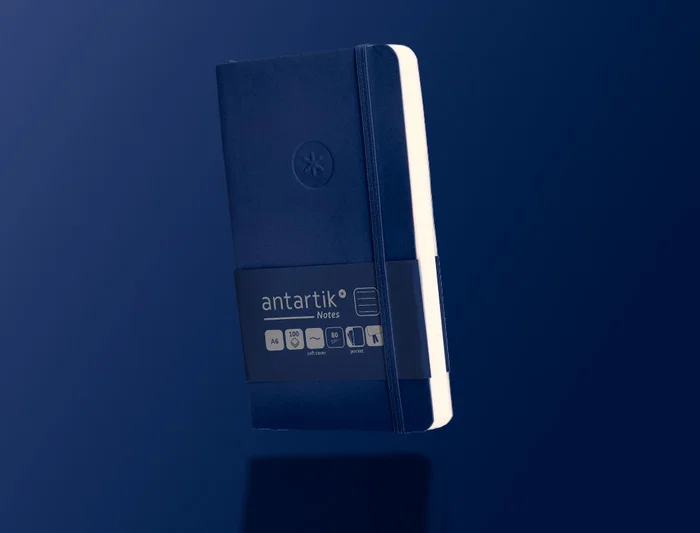 Antartik Cuaderno A6 Tapa Blanda Rayas Azul Marino 100 Hojas 80gr FSC