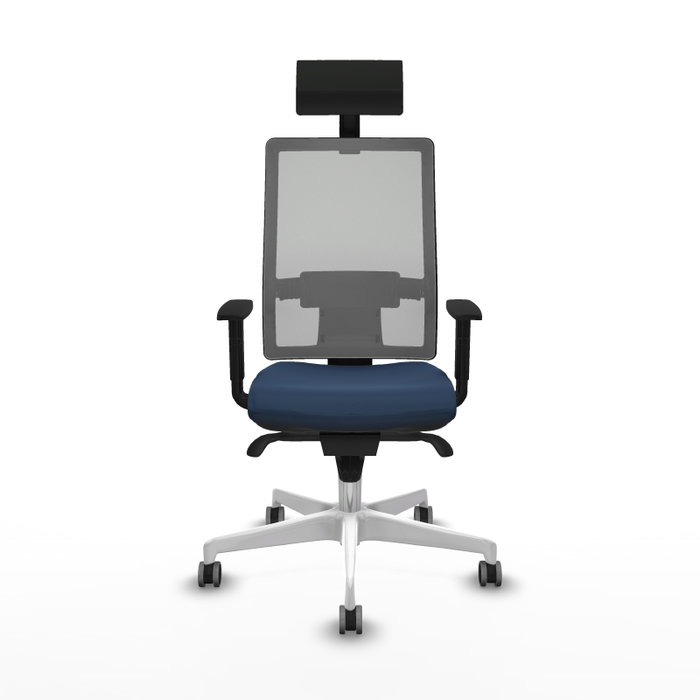 PIQUERAS Y CRESPO Silla de oficina Horna con mecanismo Sincro, Azul marino y Gris PIQUERAS Y CRESPO Silla de oficina Horna con mecanismo Sincro, Azul marino y Gris