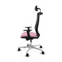 PIQUERAS Y CRESPO Silla de oficina Mardos con mecanismo Sincro/Traslack, Rosa y Negro