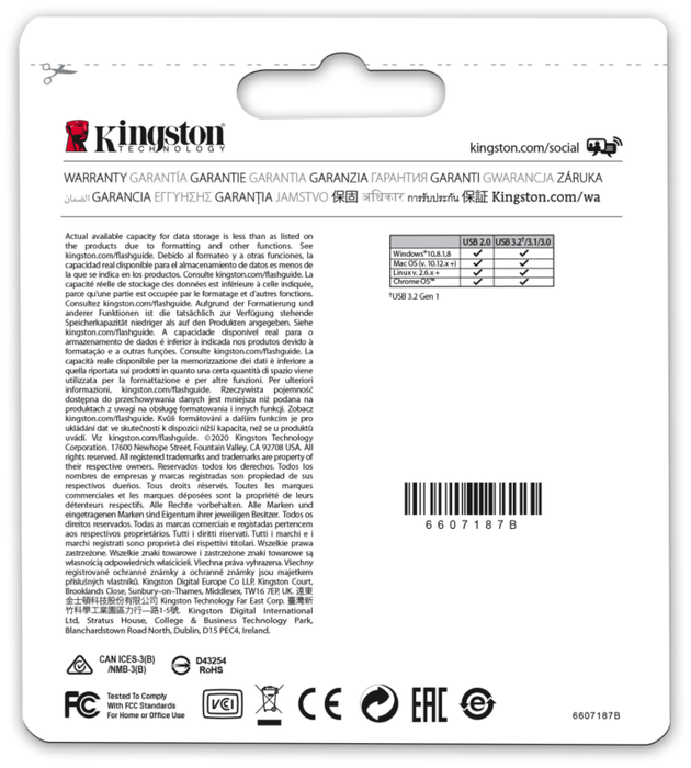 Kingston DataTraveler Micro 64 GB USB 3.2 Gen 1 Plata