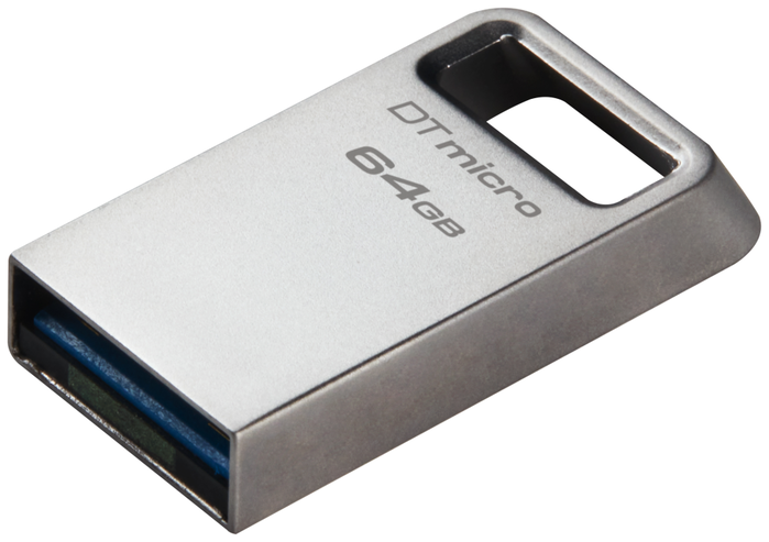 Kingston DataTraveler Micro 64 GB USB 3.2 Gen 1 Plata