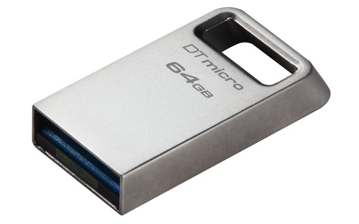 Kingston DataTraveler Micro 64 GB USB 3.2 Gen 1 Plata
