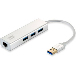 Level One Adaptador Usb 3.0 A Gigabit Ethernet Con 3 Puertos Usb 3.0