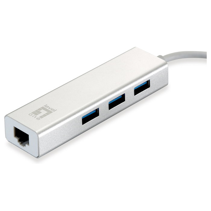 Level One Adaptador USB 3.0 Gigabit Ethernet y Hub de 3 Puertos USB 3.0 USB-0503 Level One Adaptador USB 3.0 Gigabit Ethernet y Hub de 3 Puertos USB 3.0 USB-0503