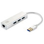 Level One Adaptador USB 3.0 Gigabit Ethernet y Hub de 3 Puertos USB 3.0 USB-0503