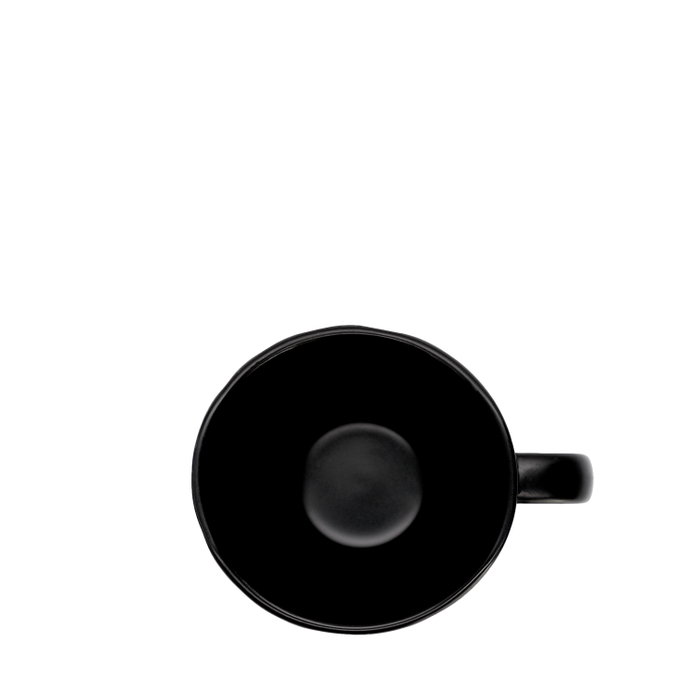 Summa Taza Barista de Porcelana, Color Negro, 27 cl (9.5 cm diámetro x 7.5 cm alto) (Set de 6)