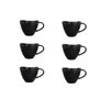 Summa Taza Barista de Porcelana, Color Negro, 27 cl (9.5 cm diámetro x 7.5 cm alto) (Set de 6)