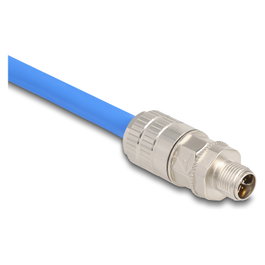 DeLOCK 86032 Conector M12 X-codificado 8 Pin LSA Cat.6a Plata