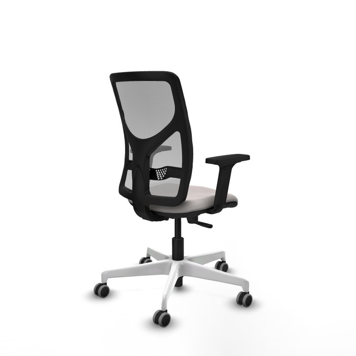 PIQUERAS Y CRESPO Silla de oficina Motilla con mecanismo Sincro, Blanco y Gris