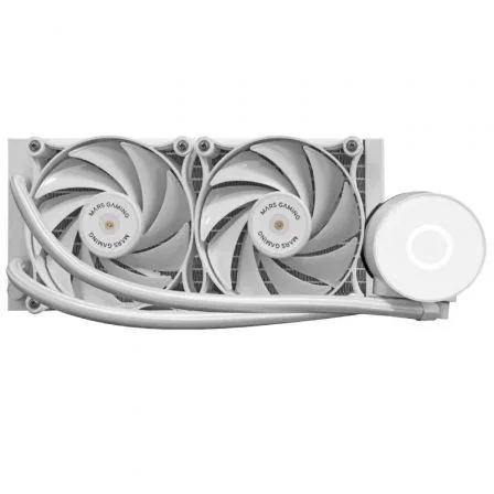 Mars Gaming ML-PRO240W Sistema de Refrigeración Líquida Blanco TDP 450W 2 Ventiladores FDB 120mm Compatibilidad Universal para Intel y AMD