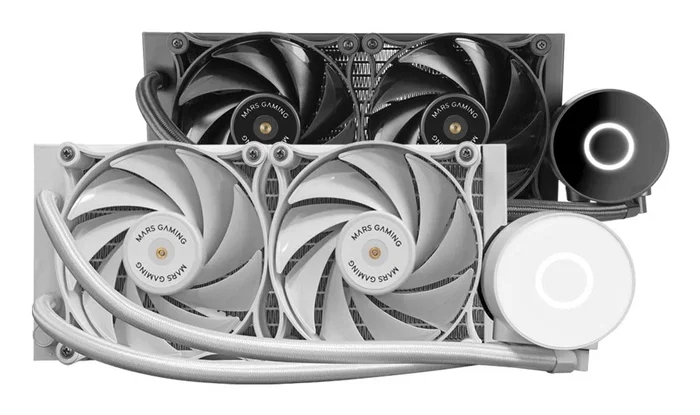 Mars Gaming ML-PRO240 Refrigeración Líquida AIO Kit, Radiador 240mm Negro, 2 Ventiladores 120mm FDB, TDP 450W, Compatible Intel LGA 1700/1200 y AMD AM5/AM4