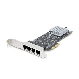 StarTech.com PR42GI - Tarjeta de Red PCIe 4 Puertos Ethernet 2,5 GbE NBASE-T con Chip Intel I225-V - Compatible con Windows, Linux y Windows Server