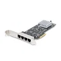 StarTech.com PR42GI - Tarjeta de Red PCIe 4 Puertos Ethernet 2,5 GbE NBASE-T con Chip Intel I225-V - Compatible con Windows, Linux y Windows Server
