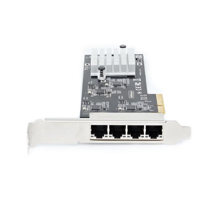 StarTech.com PR42GI - Tarjeta de Red PCIe 4 Puertos Ethernet 2,5 GbE NBASE-T con Chip Intel I225-V - Compatible con Windows, Linux y Windows Server
