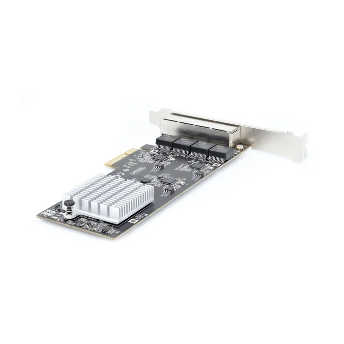 StarTech.com PR42GI - Tarjeta de Red PCIe 4 Puertos Ethernet 2,5 GbE NBASE-T con Chip Intel I225-V - Compatible con Windows, Linux y Windows Server