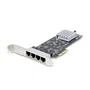 StarTech.com PR42GI - Tarjeta de Red PCIe 4 Puertos Ethernet 2,5 GbE NBASE-T con Chip Intel I225-V - Compatible con Windows, Linux y Windows Server
