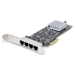StarTech NIC I225-V Tarjeta de Red PCI Express 2.5 Gigabit Ethernet 4 Puertos Intel I225-V NIC Multi-Gigabit LAN para PC o Servidor