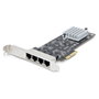 StarTech.com Tarjeta de red PCIe de 4 puertos 2,5G Intel I225-V PR42GI-NETWORK-CARD