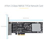StarTech.com Tarjeta de red PCIe de 4 puertos 2,5G Intel I225-V PR42GI-NETWORK-CARD